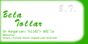 bela tollar business card